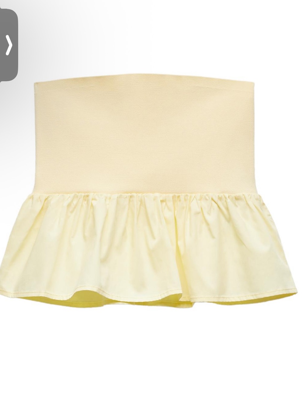 Zara Strapless Peplum top